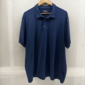 UNTUCKit Mens Clavidor Polo Size XXXL Short Sleeve Navy Blue 3XL Stretch EUC
